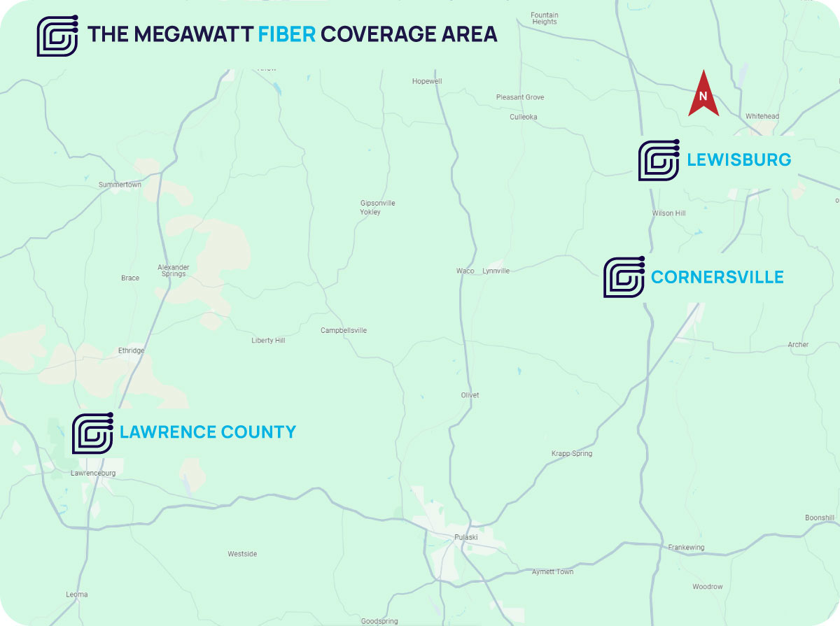 MegaWatt Fiber in Lewisburg, Cornersville, coming soon to Lawrence County